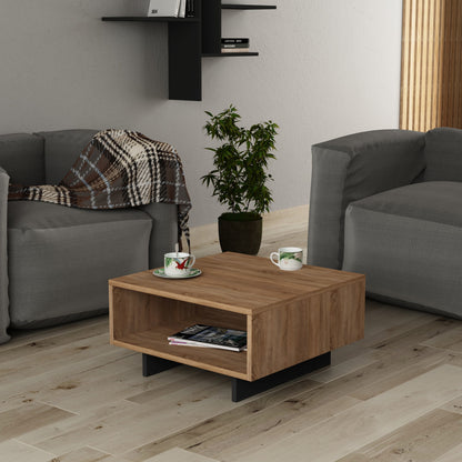 Τραπεζάκι Σαλονιού Δρυς - Ανθρακί 60 x 60 x 32 εκ GR855DTE2808