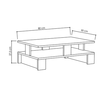 Τραπεζάκι Σαλονιού Δρυς 80 x 50 x 27,5 εκ GR855DTE2823