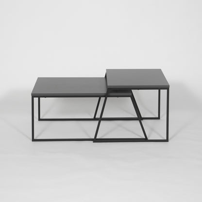 Τραπεζάκι Σαλονιού Set Ανθρακί - Μαύρο 88 x 50 x 38 εκ GR855DTE2914