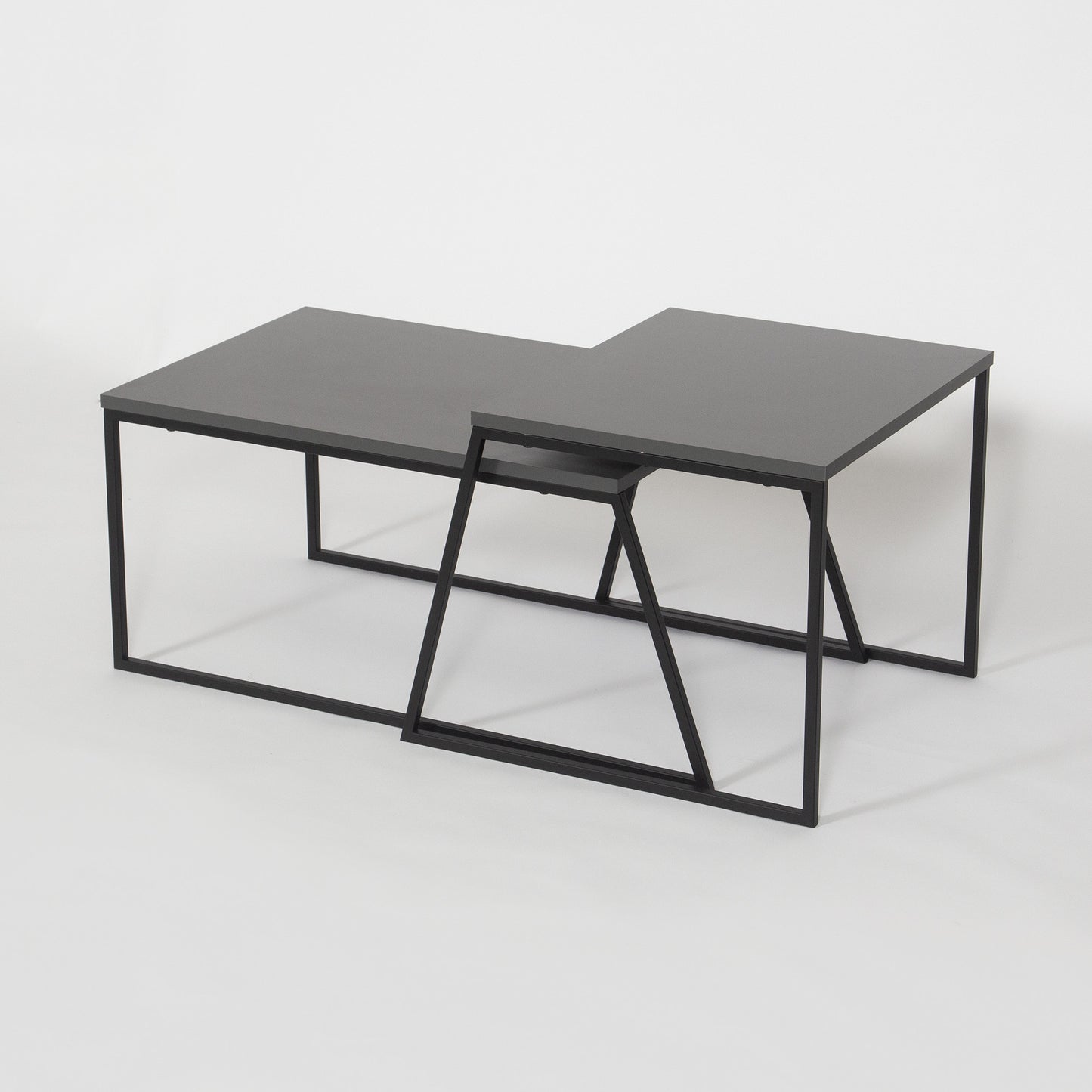 Τραπεζάκι Σαλονιού Set Ανθρακί - Μαύρο 88 x 50 x 38 εκ GR855DTE2914