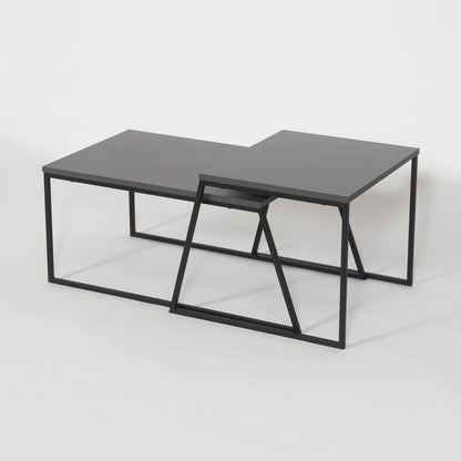 Τραπεζάκι Σαλονιού Set Ανθρακί - Μαύρο 88 x 50 x 38 εκ GR855DTE2914