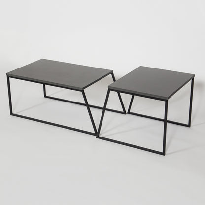 Τραπεζάκι Σαλονιού Set Ανθρακί - Μαύρο 88 x 50 x 38 εκ GR855DTE2914