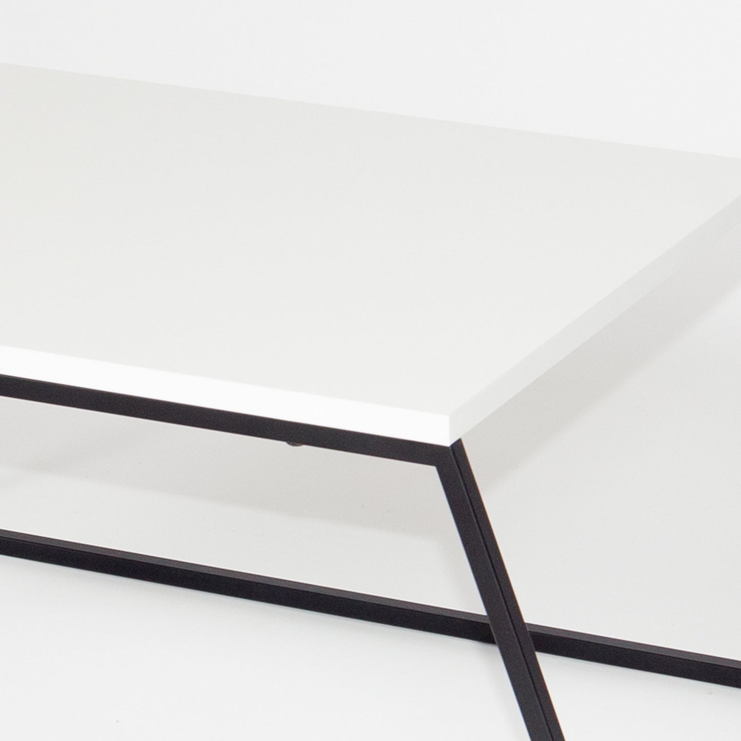 Τραπεζάκι Σαλονιού Set Λευκό - Μαύρο 88 x 50 x 38 εκ GR855DTE2915