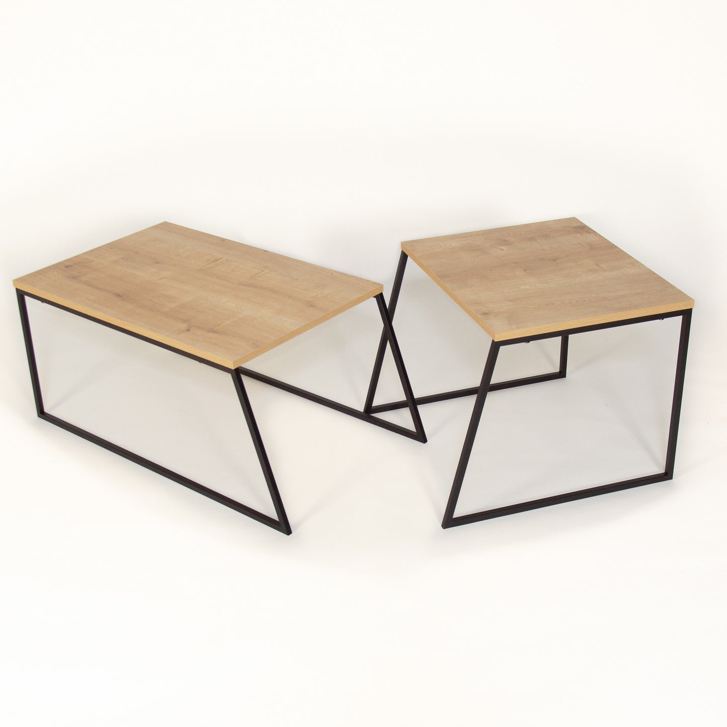 Τραπεζάκι Σαλονιού Set Δρυς - Μαύρο 88 x 50 x 38 εκ GR855DTE2917