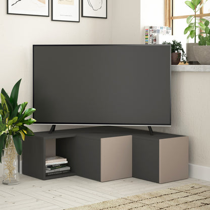 Έπιπλο Τηλεόρασης TV Βάση Σύνθεση Ανθρακί Light Καφέ | 855DTE3050