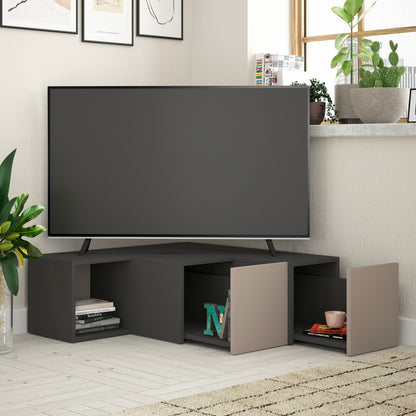 Έπιπλο Τηλεόρασης TV Βάση Σύνθεση Ανθρακί Light Καφέ | 855DTE3050