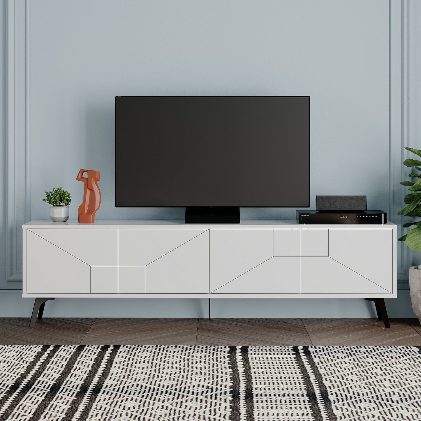 Έπιπλο Τηλεόρασης TV Βάση Σύνθεση Λευκό | 855DTE3094