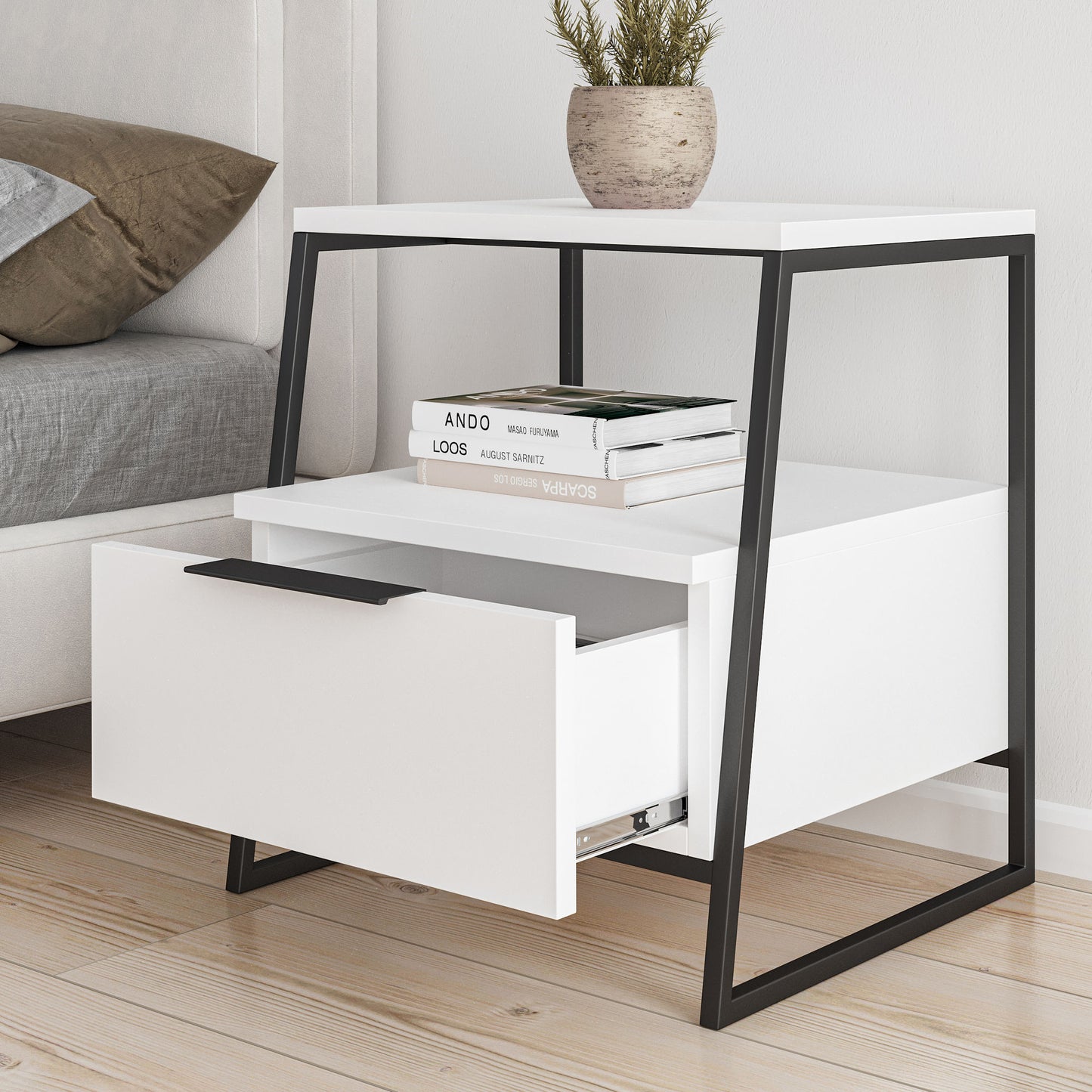 Κομοδίνο Βοηθητικό Τραπεζάκι 63x46x22 εκ. | 855DTE3547