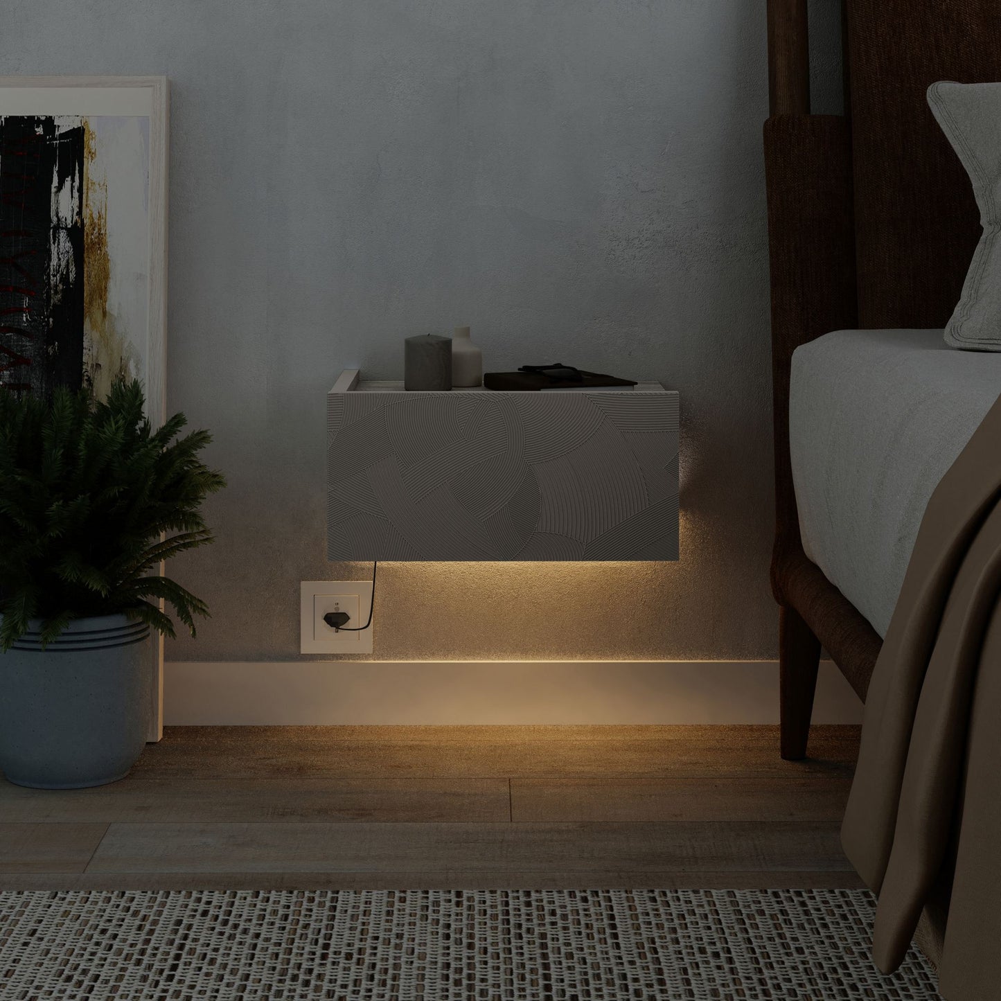 Κομοδίνο Βοηθητικό Τραπεζάκι 32,5x48x15 εκ. | 855DTE3575