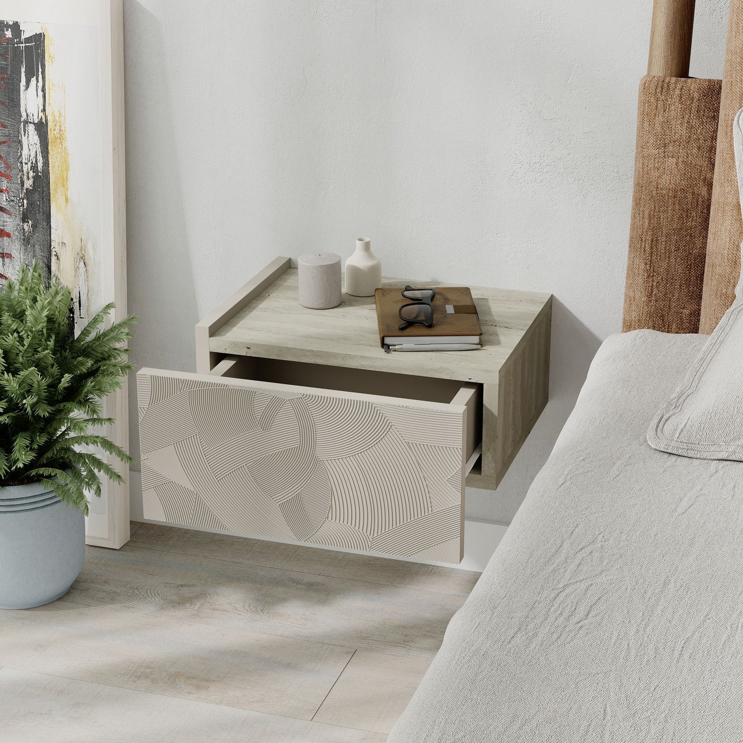 Κομοδίνο Βοηθητικό Τραπεζάκι 32,5x48x15 εκ. | 855DTE3577