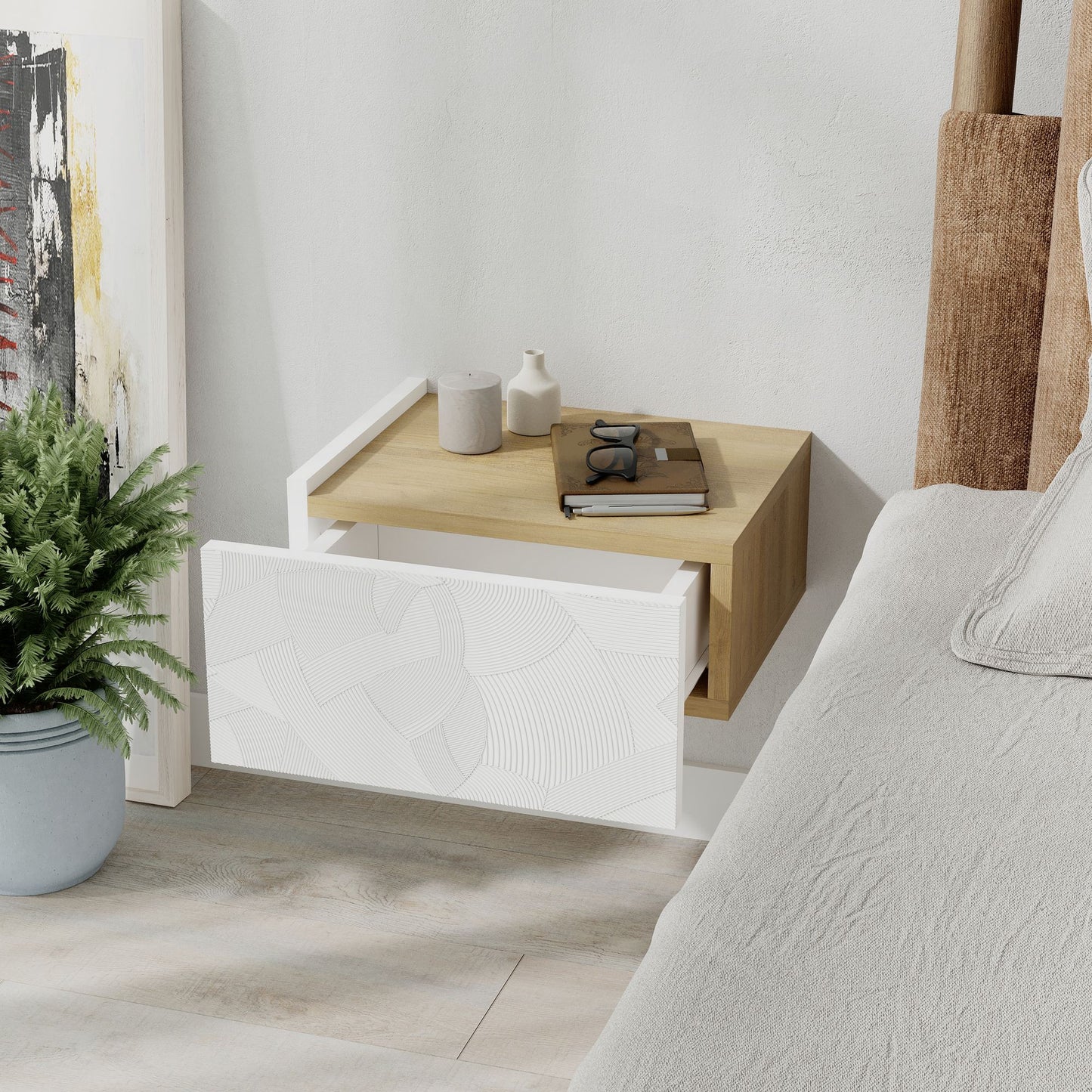 Κομοδίνο Βοηθητικό Τραπεζάκι 32,5x48x15 εκ. | 855DTE3578