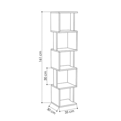 Βιβλιοθήκη 35 × 30 × 161 εκ. Sonoma Δρυς Ανθρακί GR855DTE3704