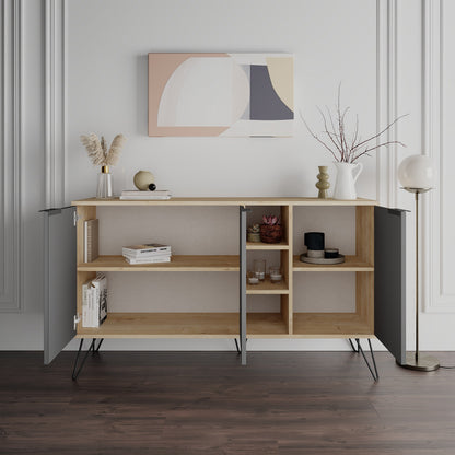 Μπουφές Δρυς
Ανθρακί 142x35,6x83cm | 855DTE4209