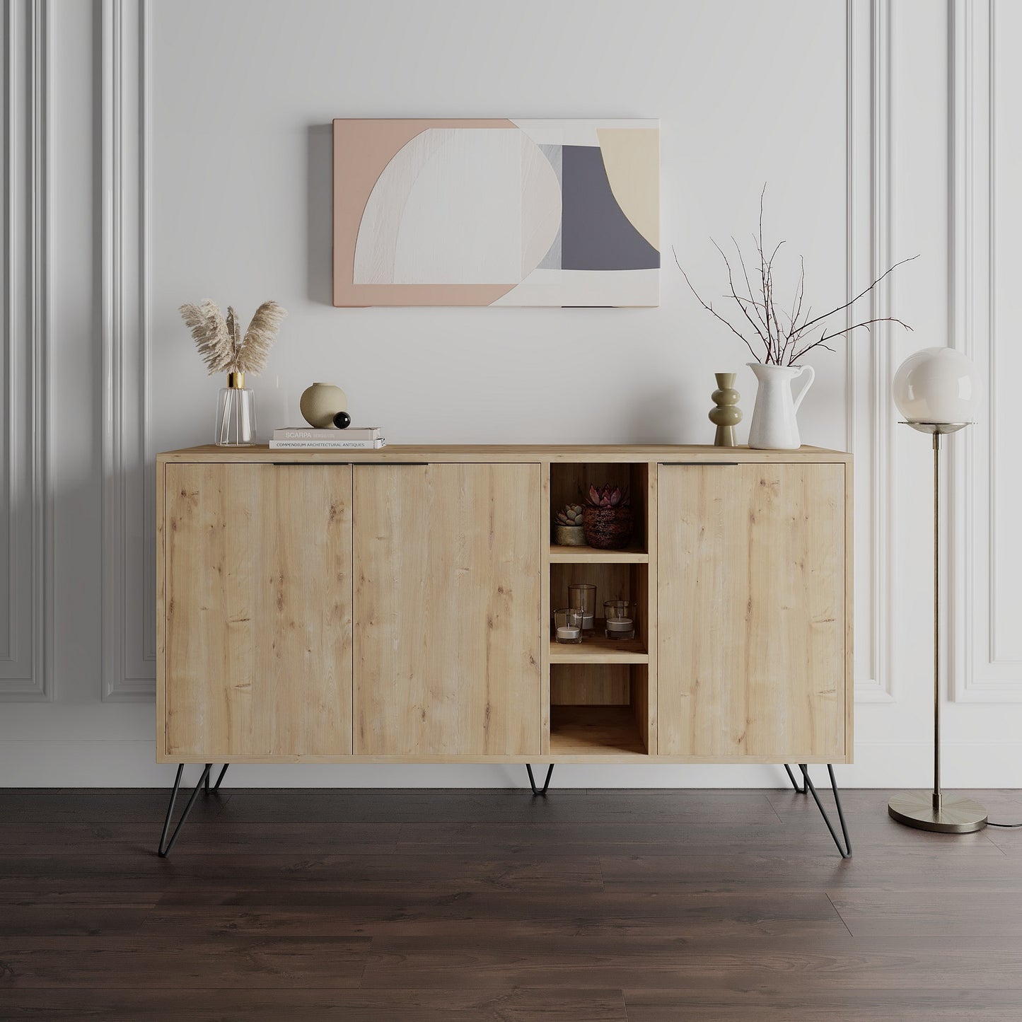 Μπουφές Δρυς 142x35,6x83cm | 855DTE4212