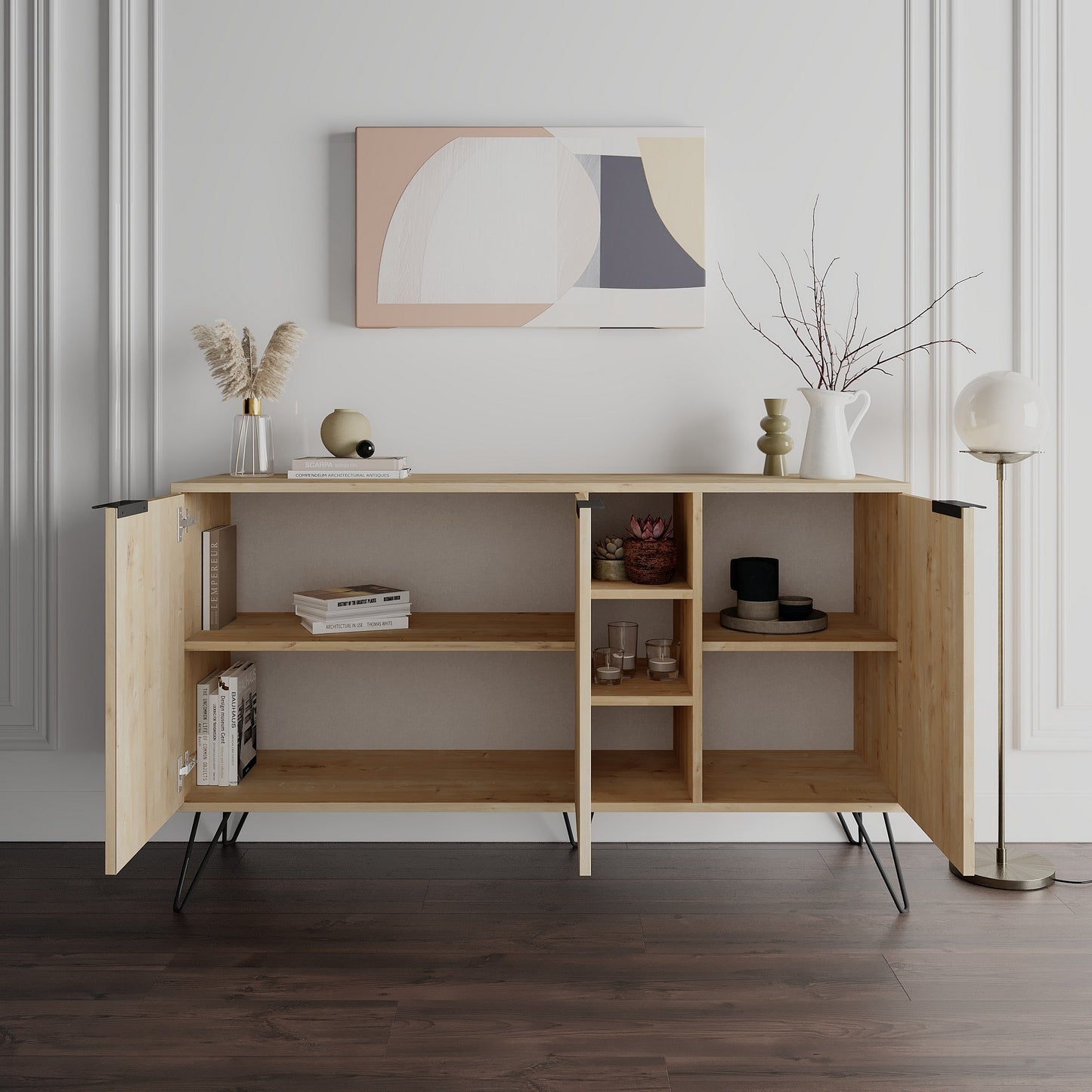 Μπουφές Δρυς 142x35,6x83cm | 855DTE4212