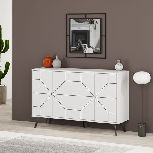 Μπουφές Λευκό 123x35x62,4cm | 855DTE4215