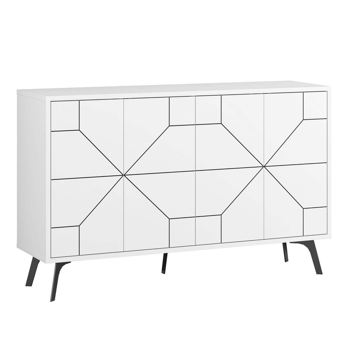 Μπουφές Λευκό 123x35x62,4cm | 855DTE4215