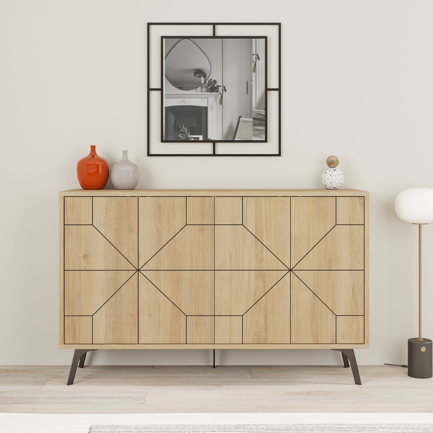 Μπουφές Δρυς 123x35x62,4cm | 855DTE4216