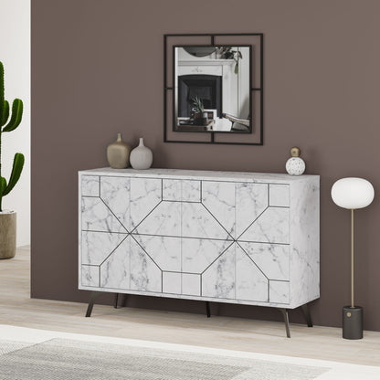 Μπουφές Λευκό 123x35x62,4cm | 855DTE4219