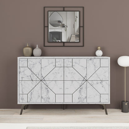 Μπουφές Λευκό 123x35x62,4cm | 855DTE4219