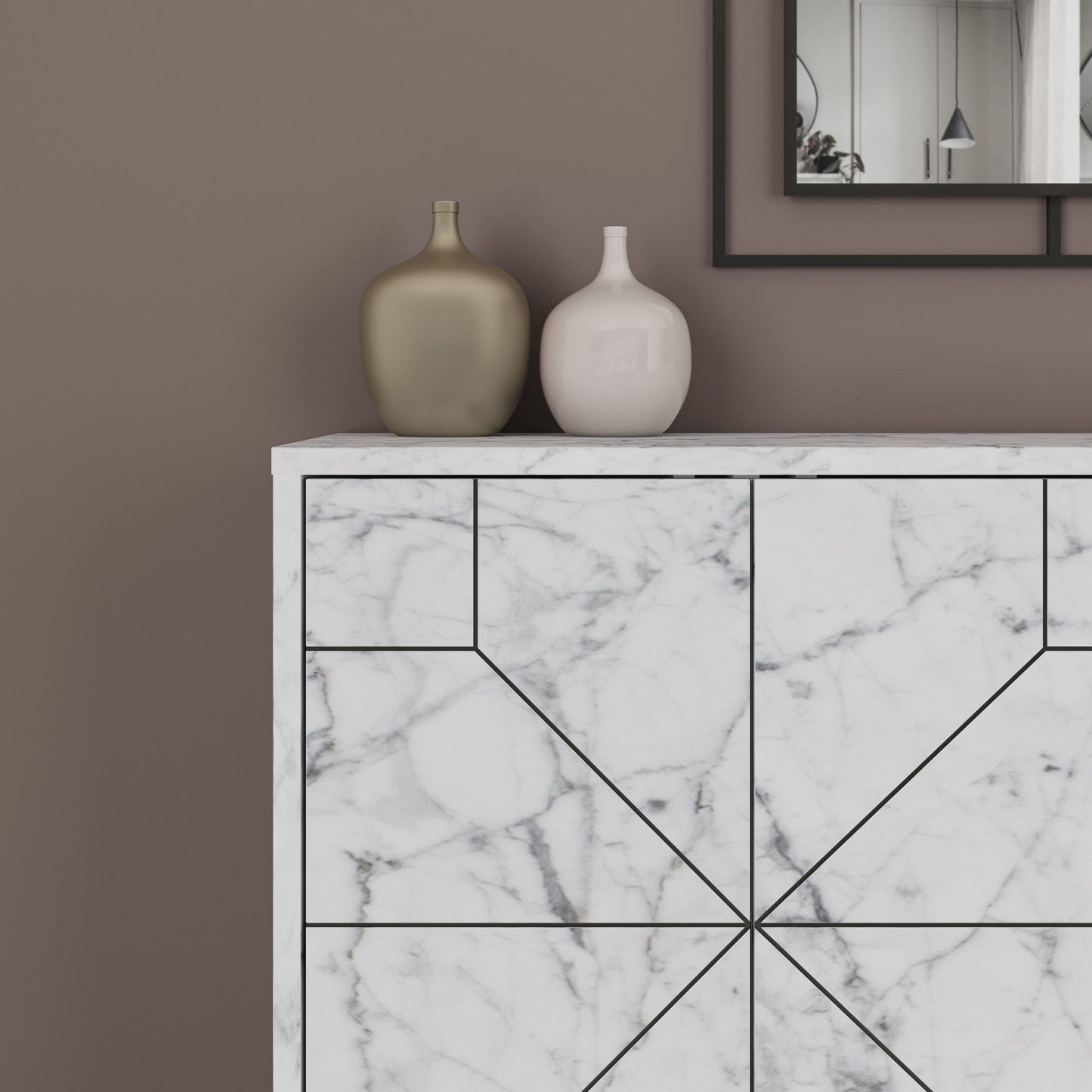 Μπουφές Λευκό 123x35x62,4cm | 855DTE4219