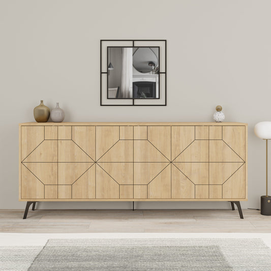 Μπουφές Δρυς 184x35x77,4cm | 855DTE4235