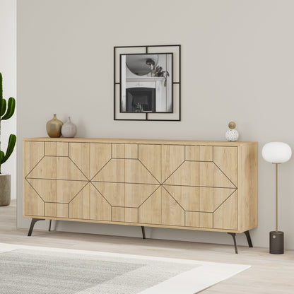 Μπουφές Δρυς 184x35x77,4cm | 855DTE4235