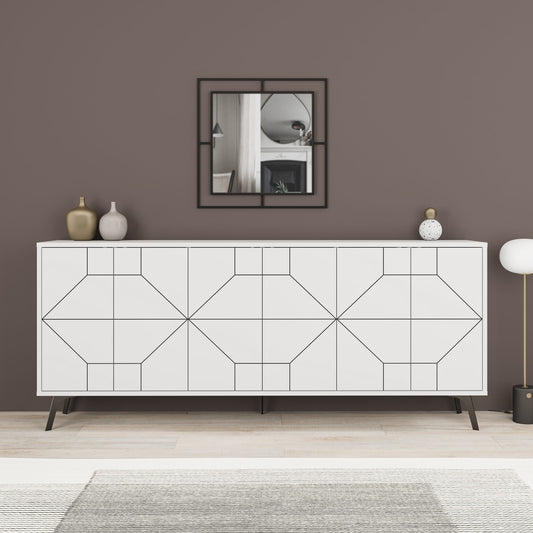 Μπουφές Λευκό 184x35x77,4cm | 855DTE4236