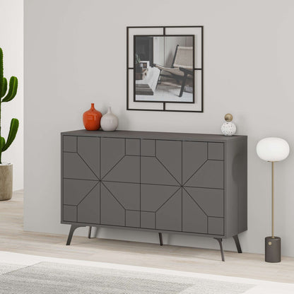 Μπουφές Ανθρακί 123x35x62,4cm | 855DTE4253