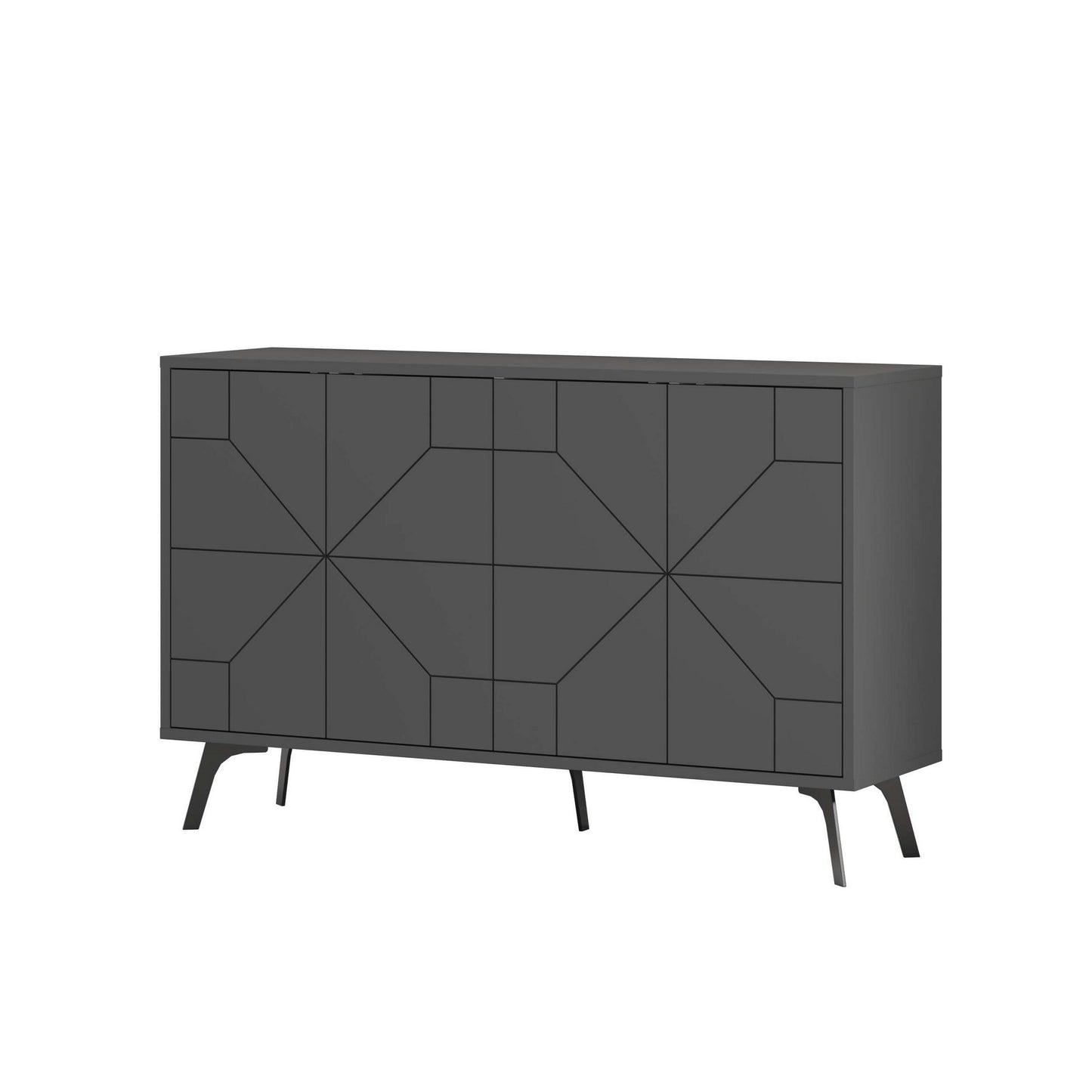 Μπουφές Ανθρακί 123x35x62,4cm | 855DTE4253