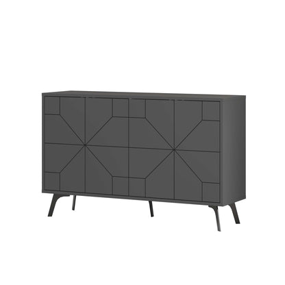 Μπουφές Ανθρακί 123x35x62,4cm | 855DTE4253