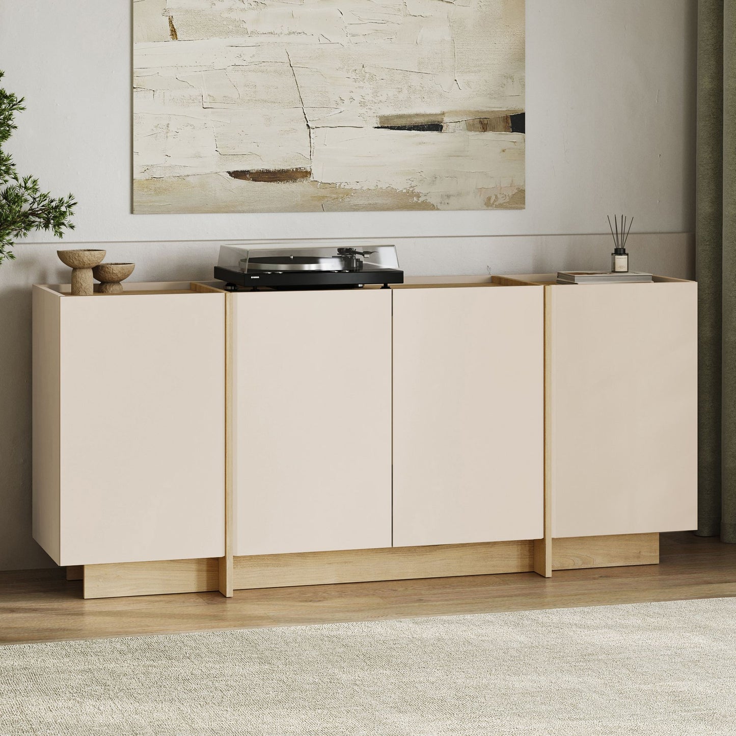 Κονσόλα Μπουφές 180x80x45 εκ Μινκ / Δρυς Sapphire 855DTE4255