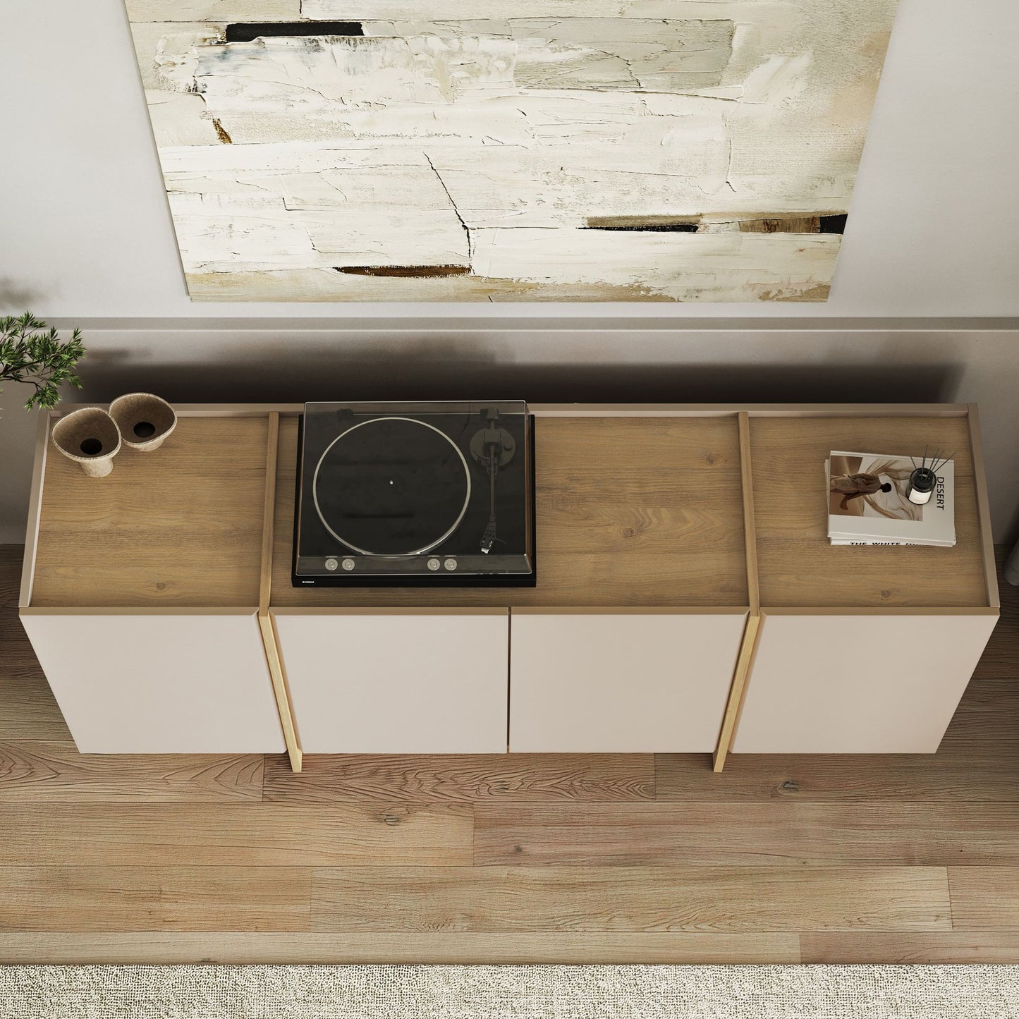 Κονσόλα Μπουφές 180x80x45 εκ Μινκ / Δρυς Sapphire 855DTE4255