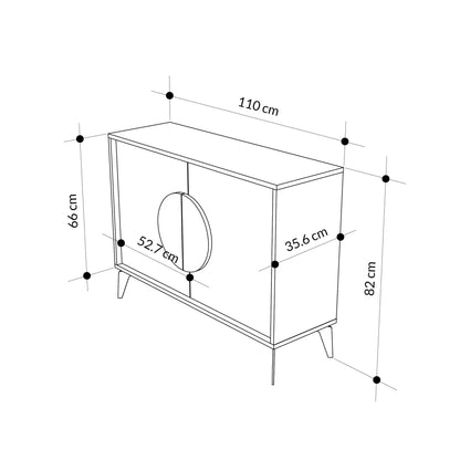 Μπουφές Hitit 110x35,6x82cm | 855DTE4257