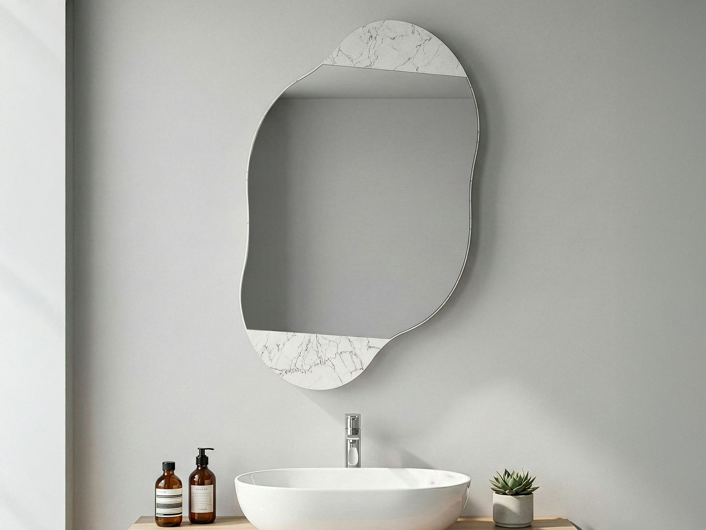 Ντουλάπι Καθρέφτης Μπάνιου 60x75x13 εκ. Carrara | 855DTE5114