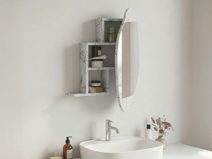 Ντουλάπι Καθρέφτης Μπάνιου 60x75x13 εκ. Carrara | 855DTE5114