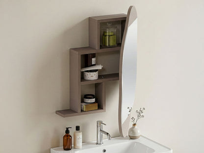 Ντουλάπι Καθρέφτης Μπάνιου 60x75x13 εκ. Light Mocha | 855DTE5115
