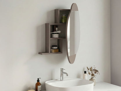 Ντουλάπι Καθρέφτης Μπάνιου 60x75x13 εκ. Light Mocha | 855DTE5115