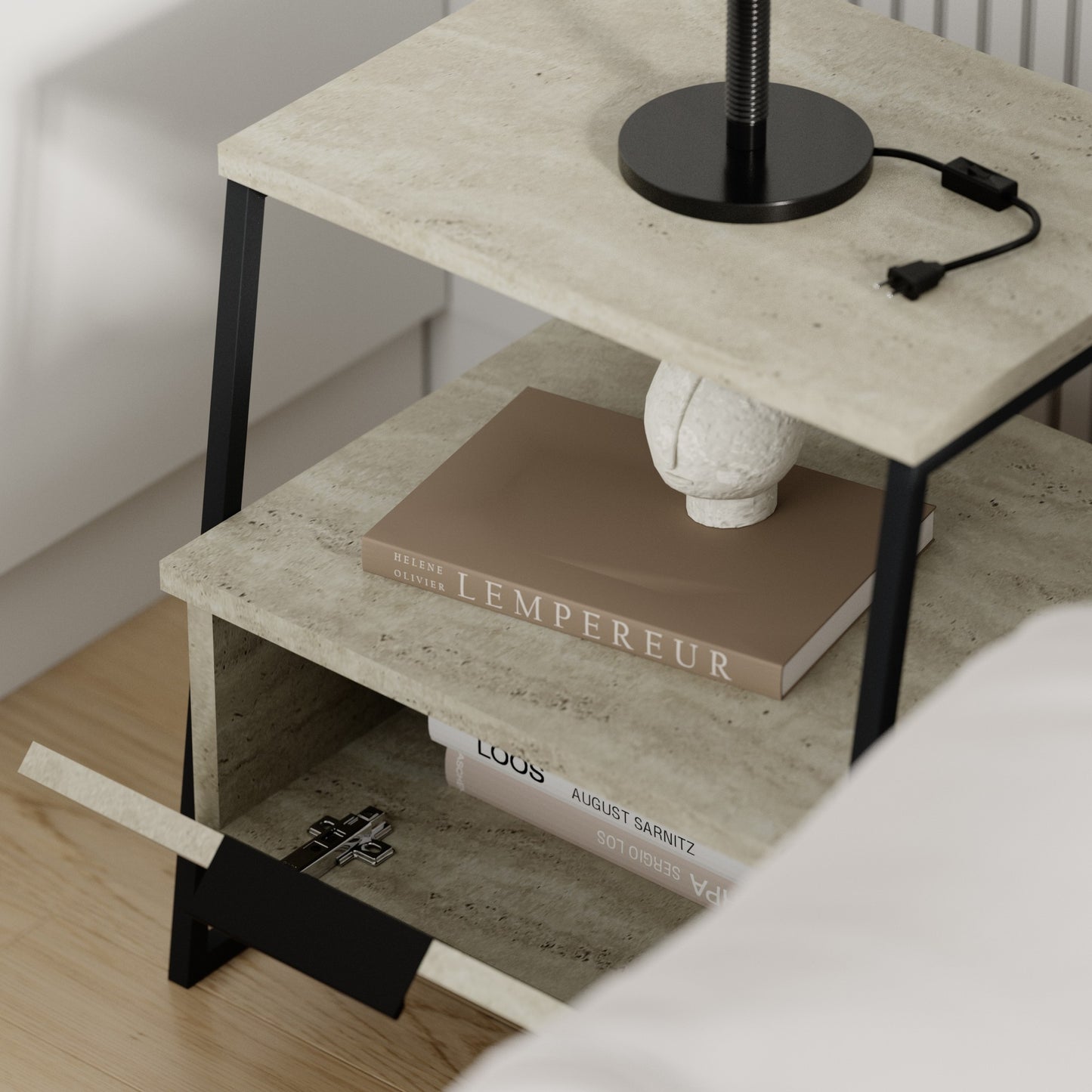Κομοδίνο Βοηθητικό Τραπεζάκι 64,5x46,5x19 εκ. | 855DTE5189
