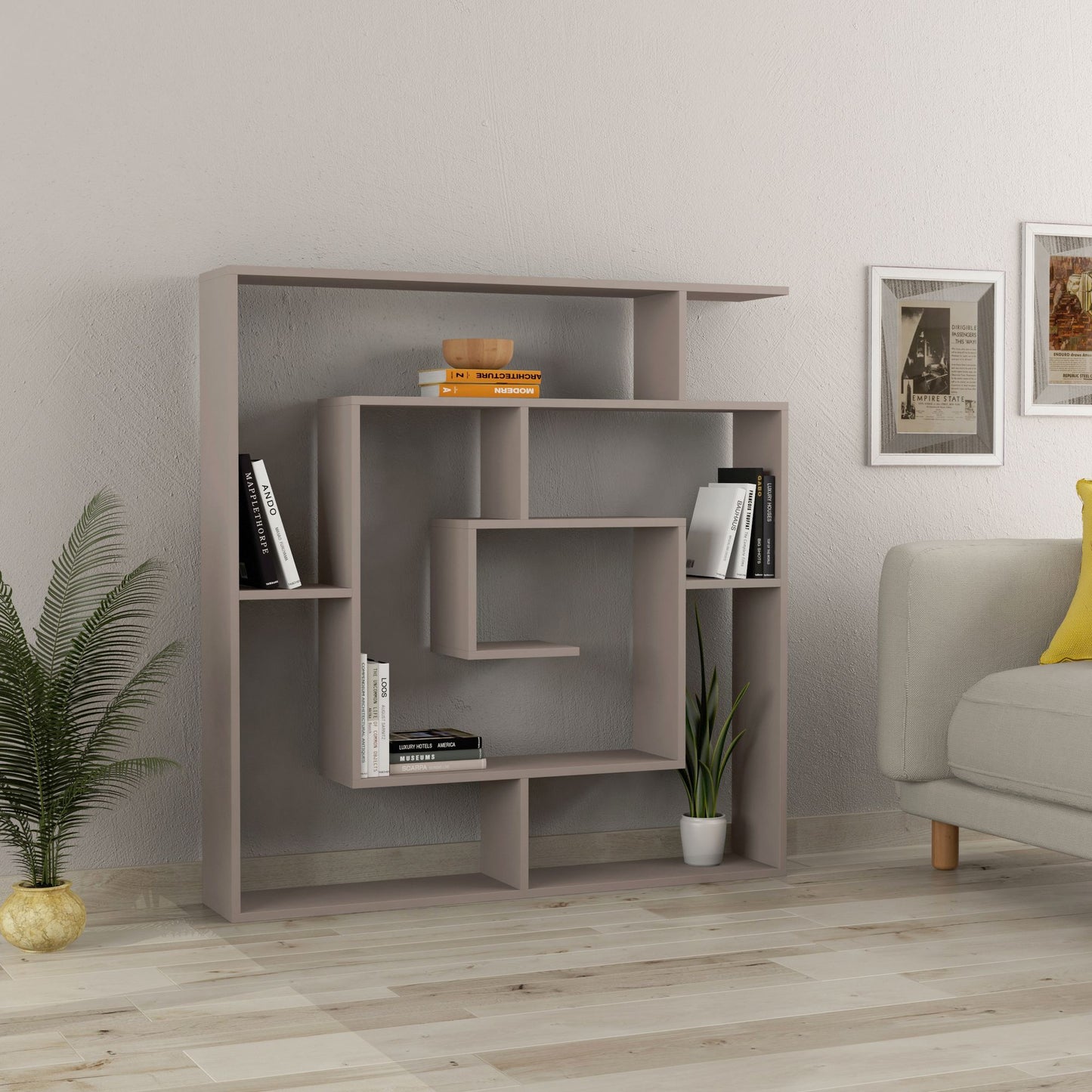 Βιβλιοθήκη 125 × 22 × 128,6 εκ. Light Mocha GR855DTE5303