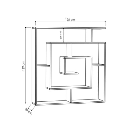 Βιβλιοθήκη 125 × 22 × 128,6 εκ. Sandstone GR855DTE5306