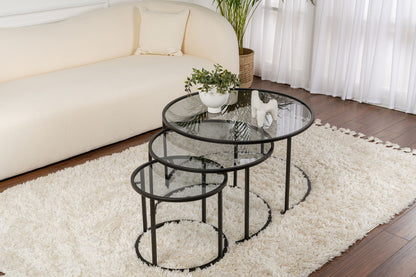 Τραπεζάκι Σαλονιού Set Μαύρο - Γκρι 15 x 15 x 35 εκ GR857NRD1104
