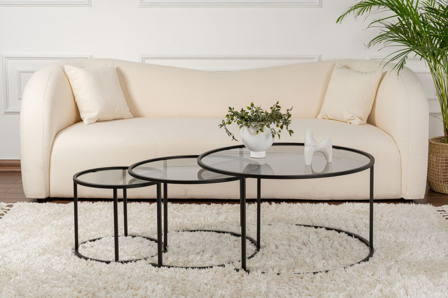 Τραπεζάκι Σαλονιού Set Μαύρο - Γκρι 15 x 15 x 35 εκ GR857NRD1104