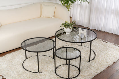 Τραπεζάκι Σαλονιού Set Μαύρο - Γκρι 15 x 15 x 35 εκ GR857NRD1104