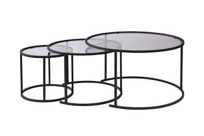 Τραπεζάκι Σαλονιού Set Μαύρο - Γκρι 15 x 15 x 35 εκ GR857NRD1104