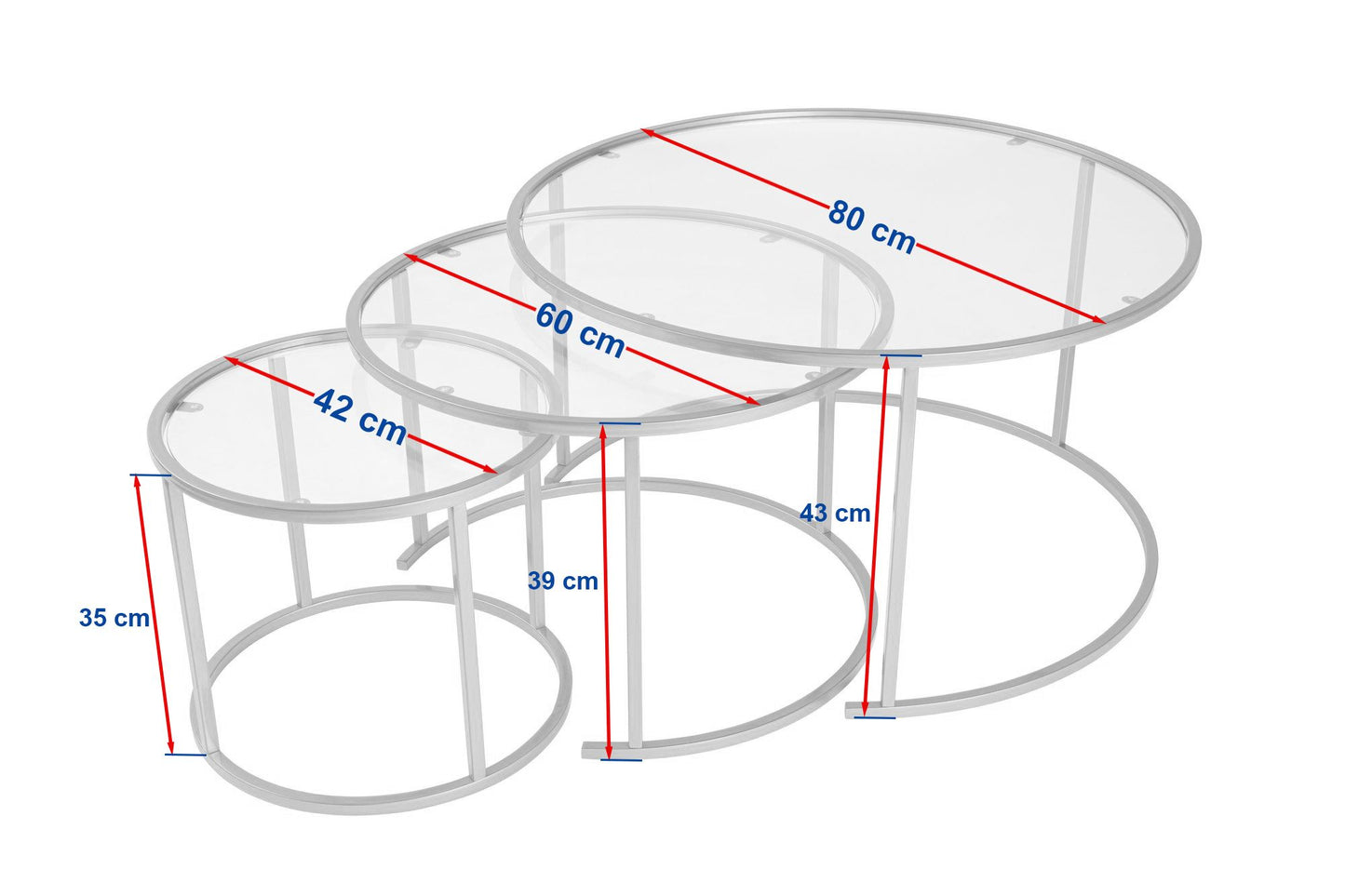 Τραπεζάκι Σαλονιού Set Μαύρο - Γκρι 15 x 15 x 35 εκ GR857NRD1104