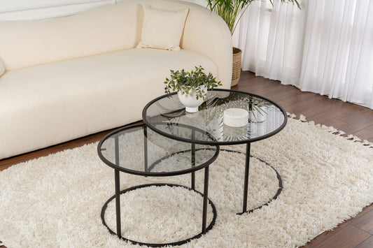 Τραπεζάκι Σαλονιού Set Μαύρο - Γκρι 15 x 15 x 39 εκ GR857NRD1107
