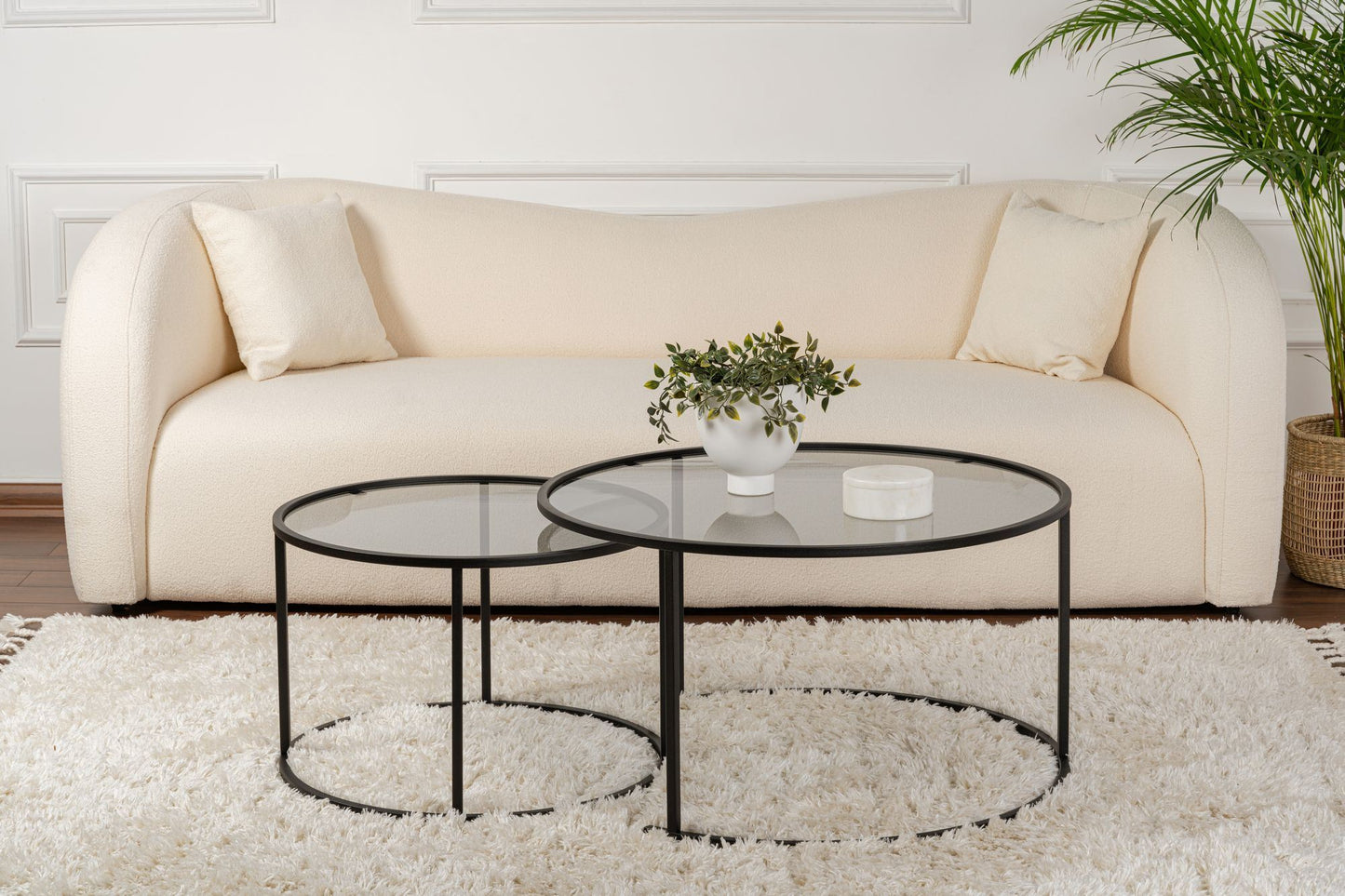 Τραπεζάκι Σαλονιού Set Μαύρο - Γκρι 15 x 15 x 39 εκ GR857NRD1107