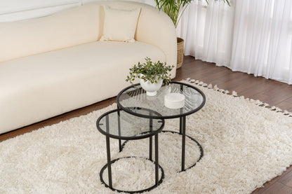 Τραπεζάκι Σαλονιού Set Μαύρο - Γκρι 15 x 15 x 39 εκ GR857NRD1108