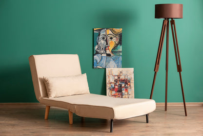 Καναπές Κρεβάτι με Ρυθμιζόμενη Πλάτη Πολυθρόνα Κρεμ Γκρι 859FTN2331